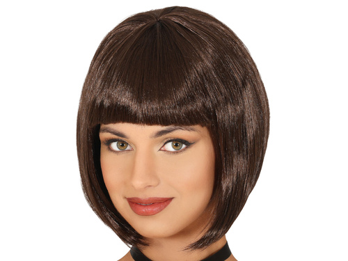 Peruka Retro brązowa - 1 szt.