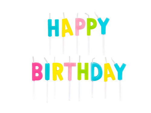 Świeczki pikery Happy Birthday - 13 szt.