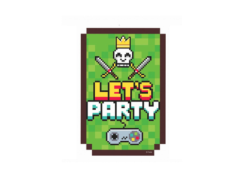Zaproszenia urodzinowe Let's Party Game On - 6 szt.