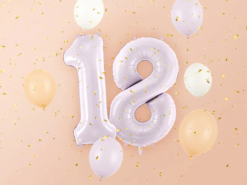 Balon foliowy fioletowy cyfra 8 - 72 cm - 1 szt.