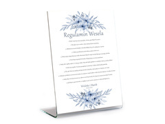 Regulamin wesela kwiatowy A4 - personalizowany - 2 szt.