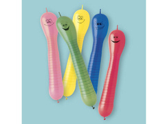 Balony kształty Dżdżownice mix kolorów - 12 szt.