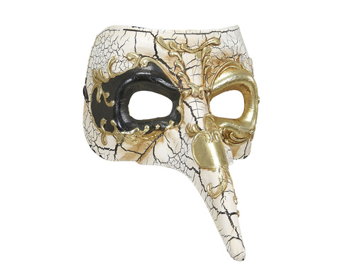 Maska karnawałowa z długim nosem - 1 szt.