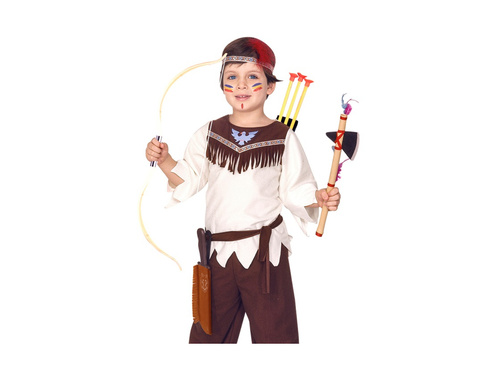 Indiański nóż z pochwą z imitacji zamszu - 28 cm