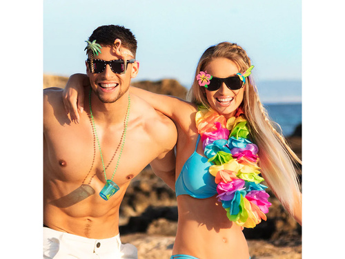 Naszyjnik hawajski wielokolorowy XXL -100 cm - 1 szt.