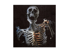 Serwetki Kościotrup na Halloween - 33 cm - 20 szt.