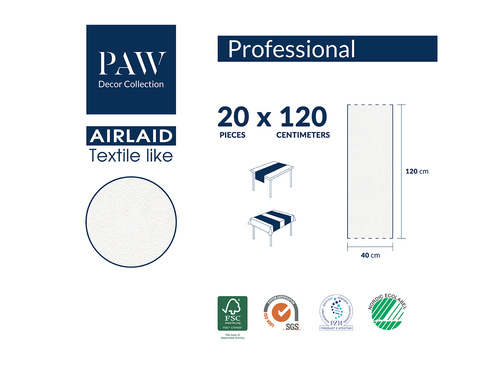 Dekoracja bieżnik na stół na I Komunię Świętą złoty - 40 cm x 24 m - 1 szt.