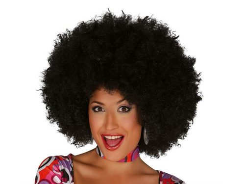 Peruka afro czarna - 1 szt.