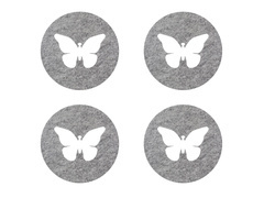 Podstawka pod kubek - Motylek - 10 cm - 4 szt.
