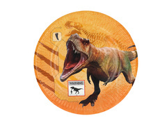 Talerzyki papierowe T-Rex - 23 cm - 8 szt.