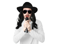 Kapelusz z włosami - 1 szt.