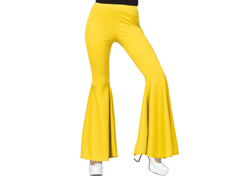 Spodnie dzwony żółte