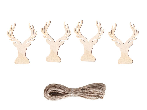 Girlanda drewniana Renifer - 12 szt.