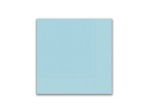 Serwetki 3-warstwowe 33 cm, błękitne - 20szt.