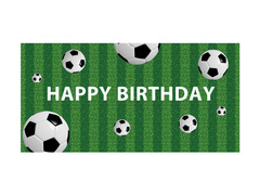 Plakat Happy Birthday Piłka Nożna - 70x33 cm