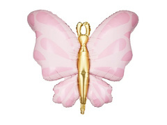 Balon foliowy Motylek różowy - 69 x 69 cm - 1 szt.