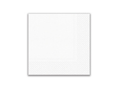 Serwetki 3-warstwowe 33 cm, białe - 20szt.