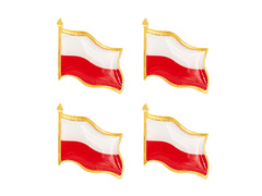 Przypinka Flaga Polski - 2,5 x 2 - 4 szt.