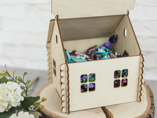 Domek na słodycze z imieniem na Dzień Dziadka - 1 szt.