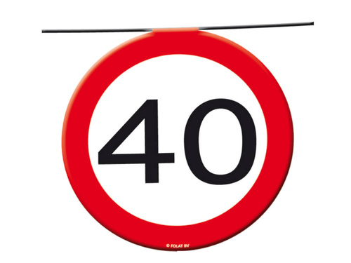 Baner flagi Znak zakazu 40tka - 12 m - 1 szt.