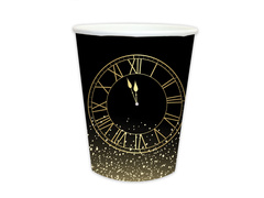 Kubeczki papierowe na Sylwestra Nowy Rok Happy New Year - 250 ml - 6 szt.
