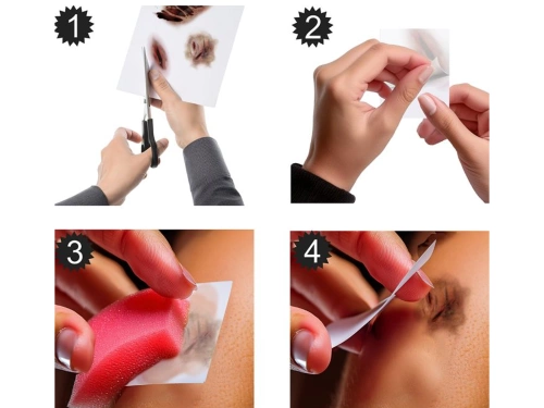 Samoprzylepne naklejki na twarz Rany