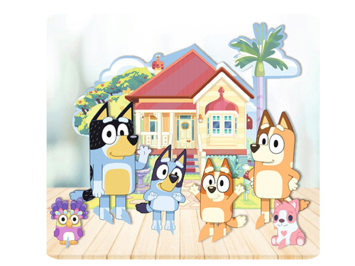 Dekoracje stołu Bluey - 7 szt.