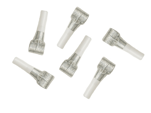 Gwizdki trąbki rozwijane srebrne - 6 szt.