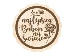 Podkładka z drewna na dzień babci - 9 cm - 1 szt.