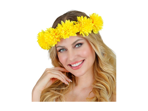 Żółta opaska kwiatowa