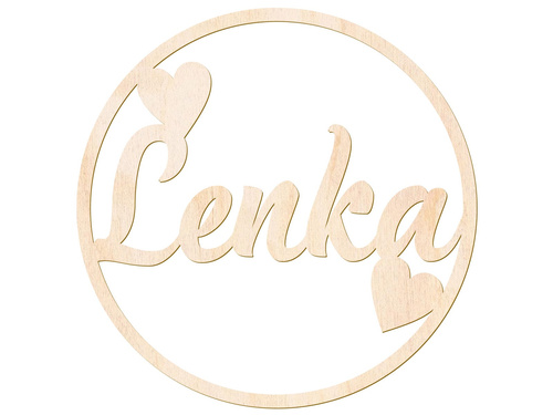 Dekoracja obręcz z imieniem dziecka - 30 cm - 1 szt.