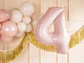 Balon foliowy jasnoróżowy cyfra 4 - 72 cm - 1 szt.