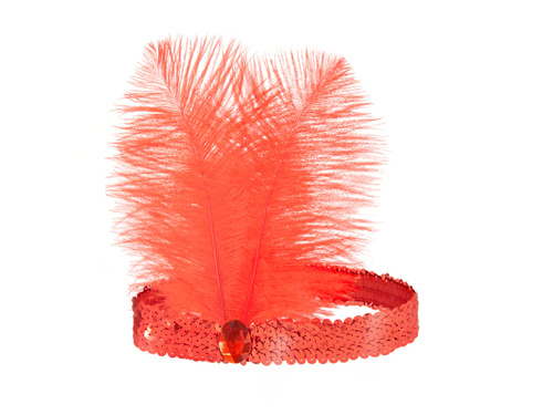 Opaska lata 20 Retro czerwona - 1 szt.