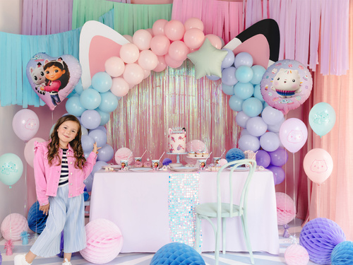 Balony lateksowe urodzinowe Koci Domek Gabbi - 27 cm - 6 szt