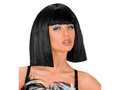 Peruka czarna Showgirl - 1 szt.