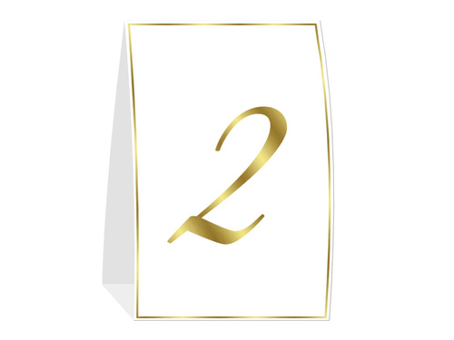 Stojak papierowy z numerem na stół weselny - 1 szt.