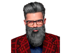 Broda z wąsami brązowa - 1 szt.