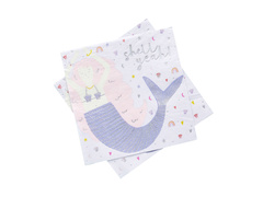 Serwetki urodzinowe Syrenka - 33 cm x33 cm - 16 szt.