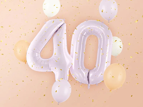 Balon foliowy fioletowy cyfra 4 - 72 cm - 1 szt.