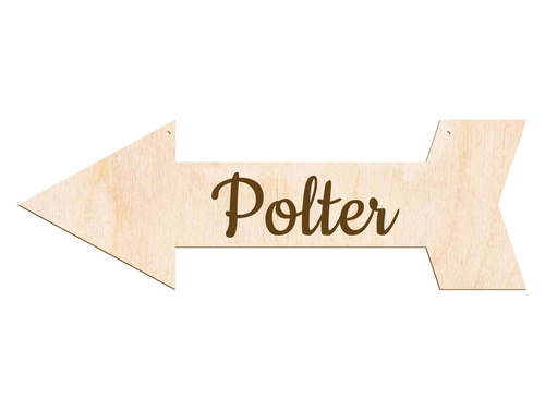 Zawieszka drewniana Polter - 45 x 15 cm - 1 szt.