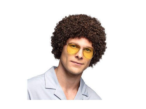 Peruka Afro Ricardo brązowa