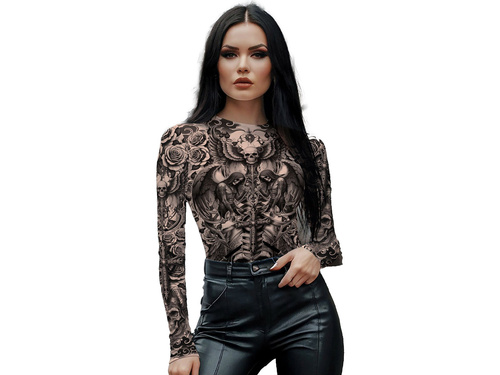 Bluzka z efektem tatuażu - 1 szt.