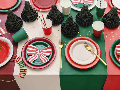 Kubeczki papierowe czerwone - 250 ml - 6 szt.