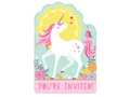 Zaproszenia urodzinowe Jednorożec - 8 szt.