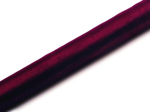 Organza gładka bordowa - 36 cm x 9 metrów