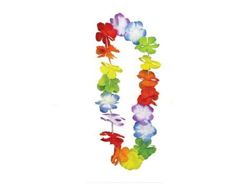 Naszyjnik hawajski - tęczowy - 90 cm - 1 szt.