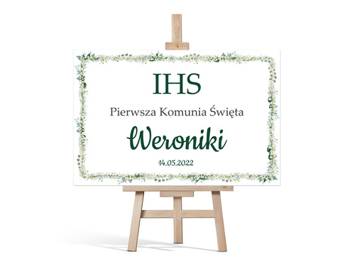 Plakat komunijny personalizowany - I Komunia Święta - 60x40 cm