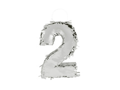 Piniata Cyfra 2 srebrna