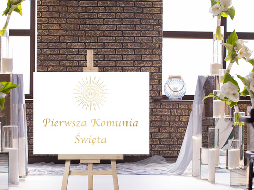 Plakat komunijny - I Komunia Święta - 68x48 cm