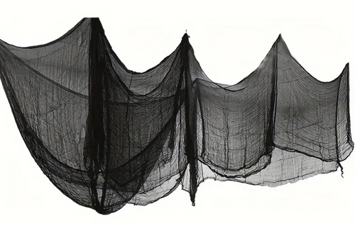 Czarna siatka na Halloween - 210 x 300 cm - 1 szt.